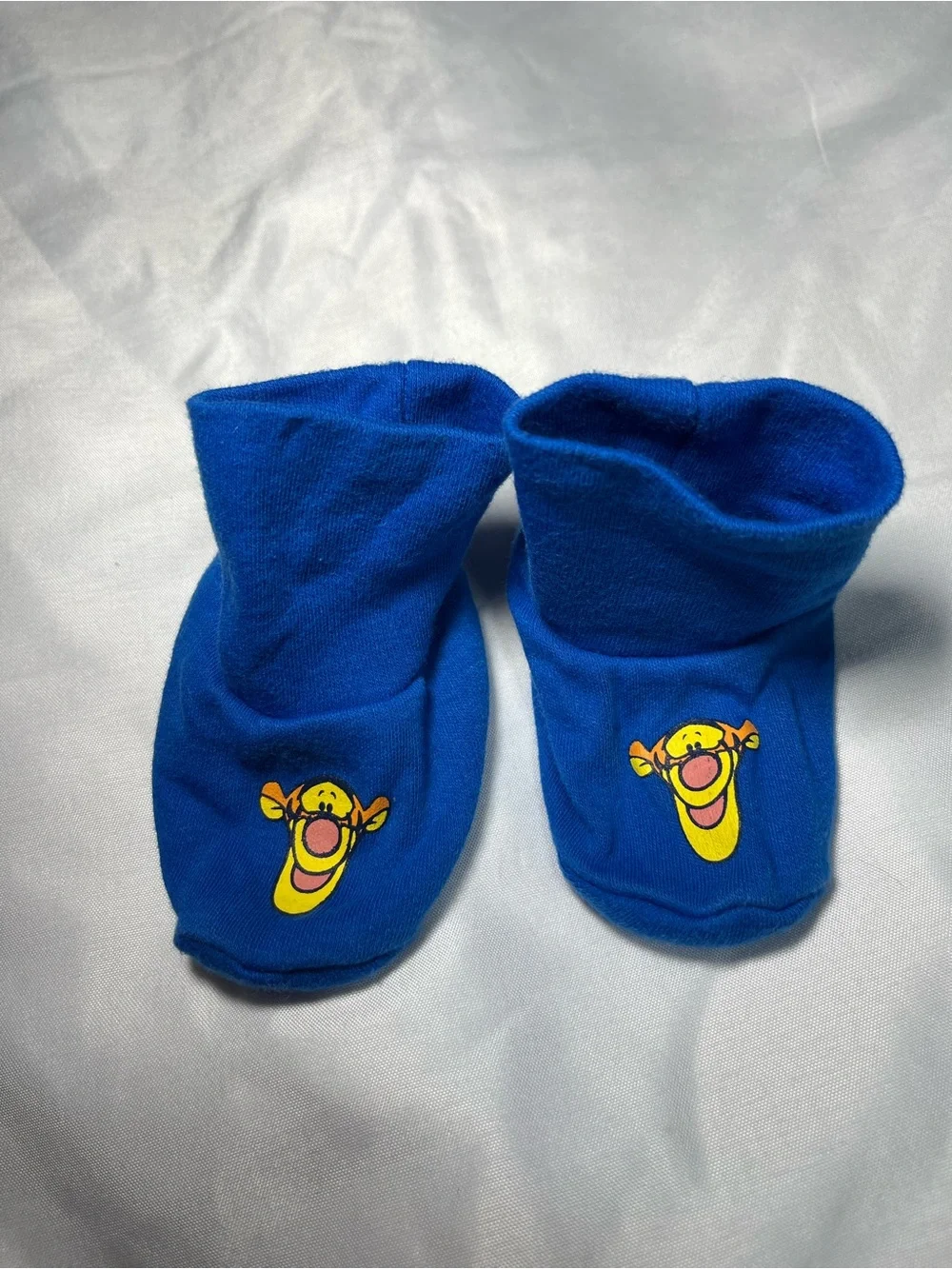 Disney Baby Tigger Booties Blue Infant Size 0-3 Months 2014